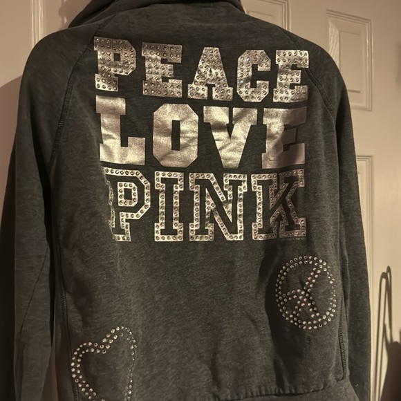 Love pink zipper up jacket - Picture 1 of 5